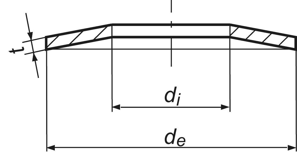 DIN 2093  16   x  8,2 x 0,6  B Fdst